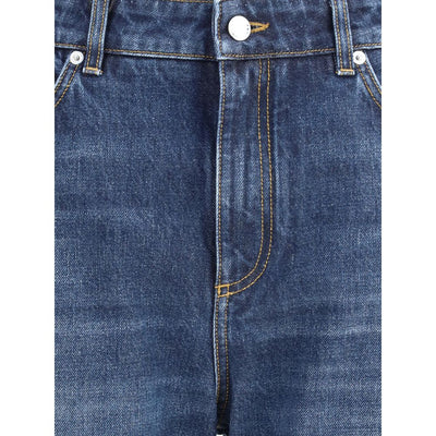 Dolce & Gabbana Blue Cotton Boyfriend Jeans