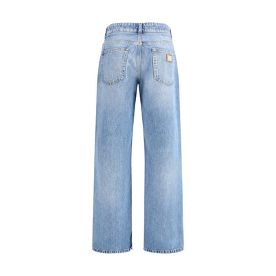 Dolce & Gabbana Light Blue Cotton Straight-Leg Jeans