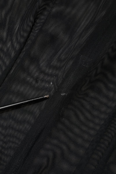 Dolce & Gabbana Black Sheer Mesh Long Sleeve Jumpsuit Bodysuit Dress