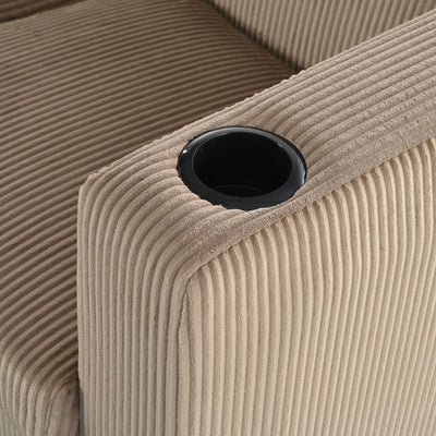 BEIGE  3 SEATER SOFA,LIGHT COFFEE COLOR