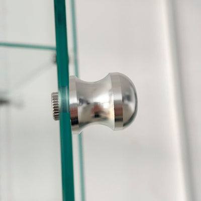 Tempered Glass Display Cabinet,Wine Cabinet, Storage Cabinet,File Cabinet, Tempered Glass Top,Bluetooth LED Light Strip,with Door Lock,suitable for Living Room, Bedroom,Hallway,Office,color:white