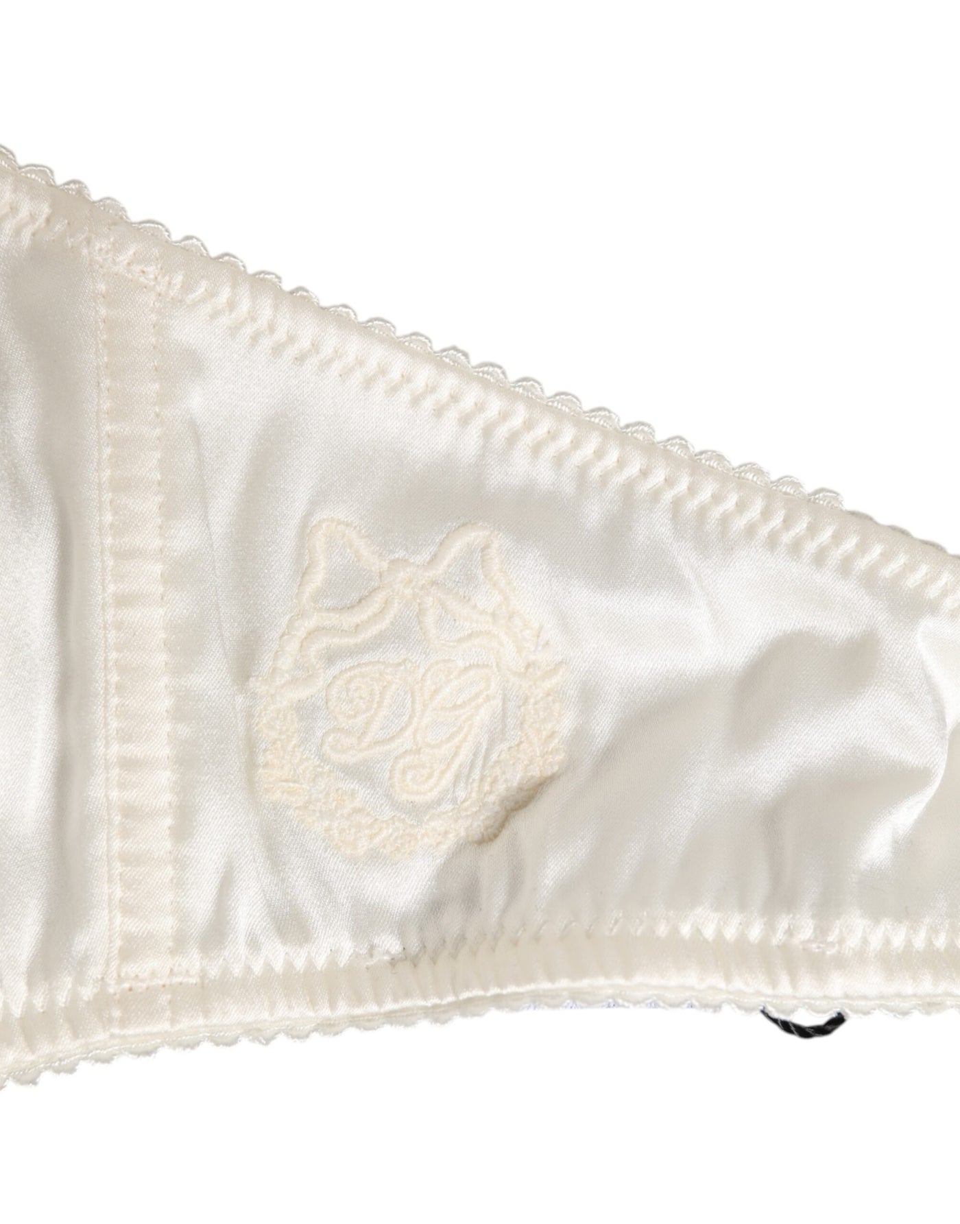Dolce & Gabbana White Silk Satin Balconnet Lingerie Bra Underwear