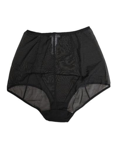 Dolce & Gabbana Black High Waist Mesh Sheer Shapewear Underwear