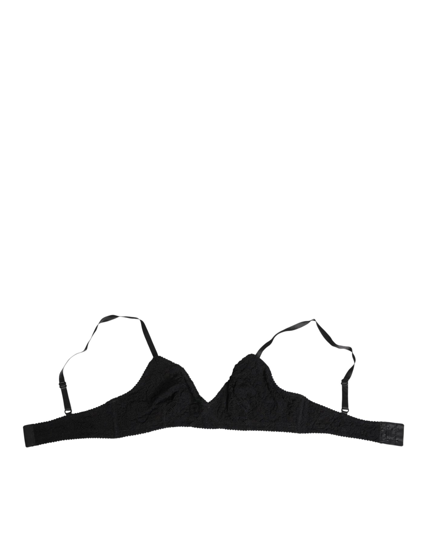 Dolce & Gabbana Black Lace Triangle Bralette Wireless Underwear