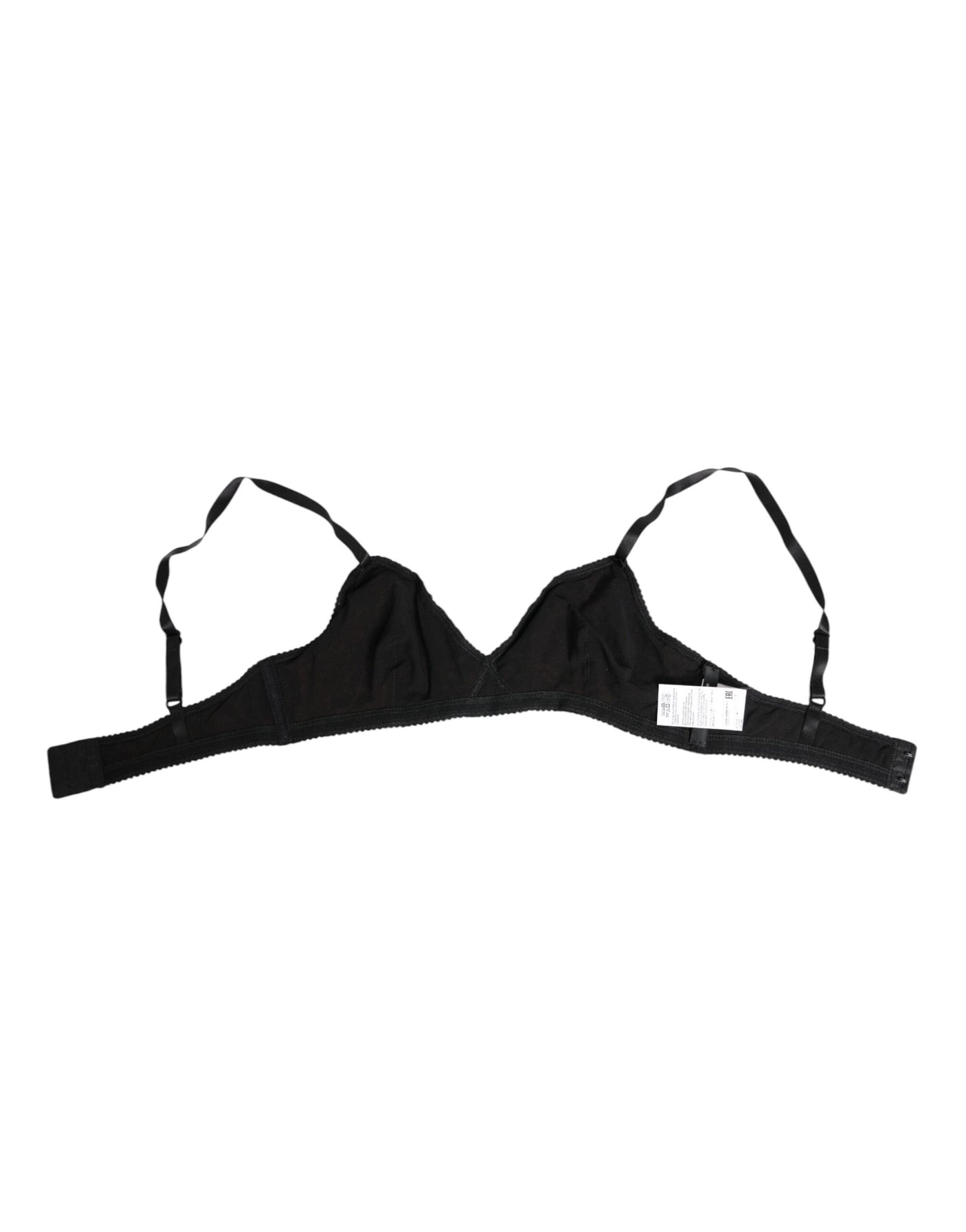 Dolce & Gabbana Black Lace Triangle Bralette Wireless Underwear