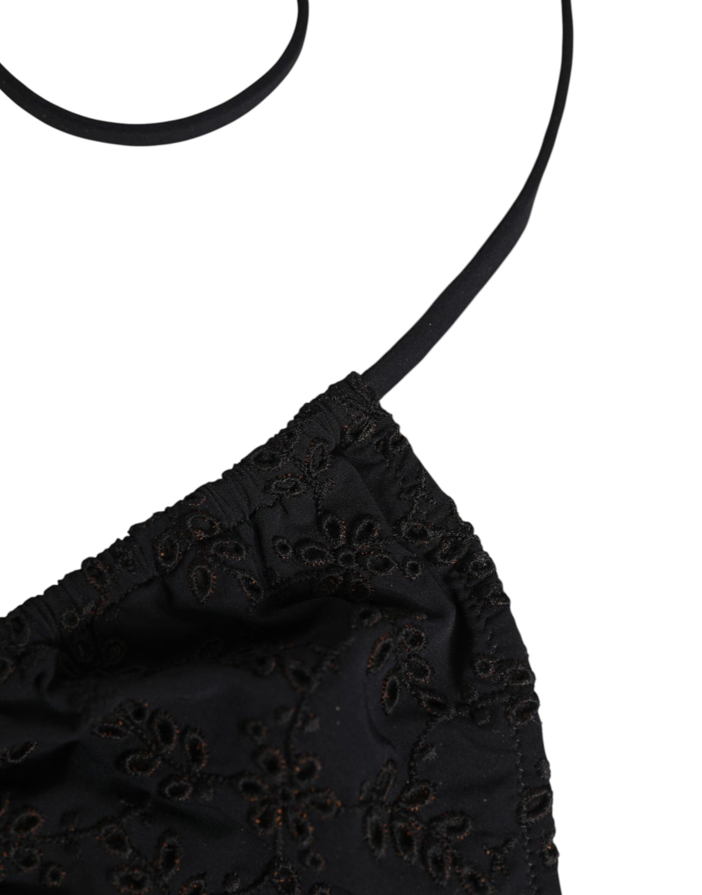 Dolce & Gabbana Black Embroidered Triangle Swimwear Underwear