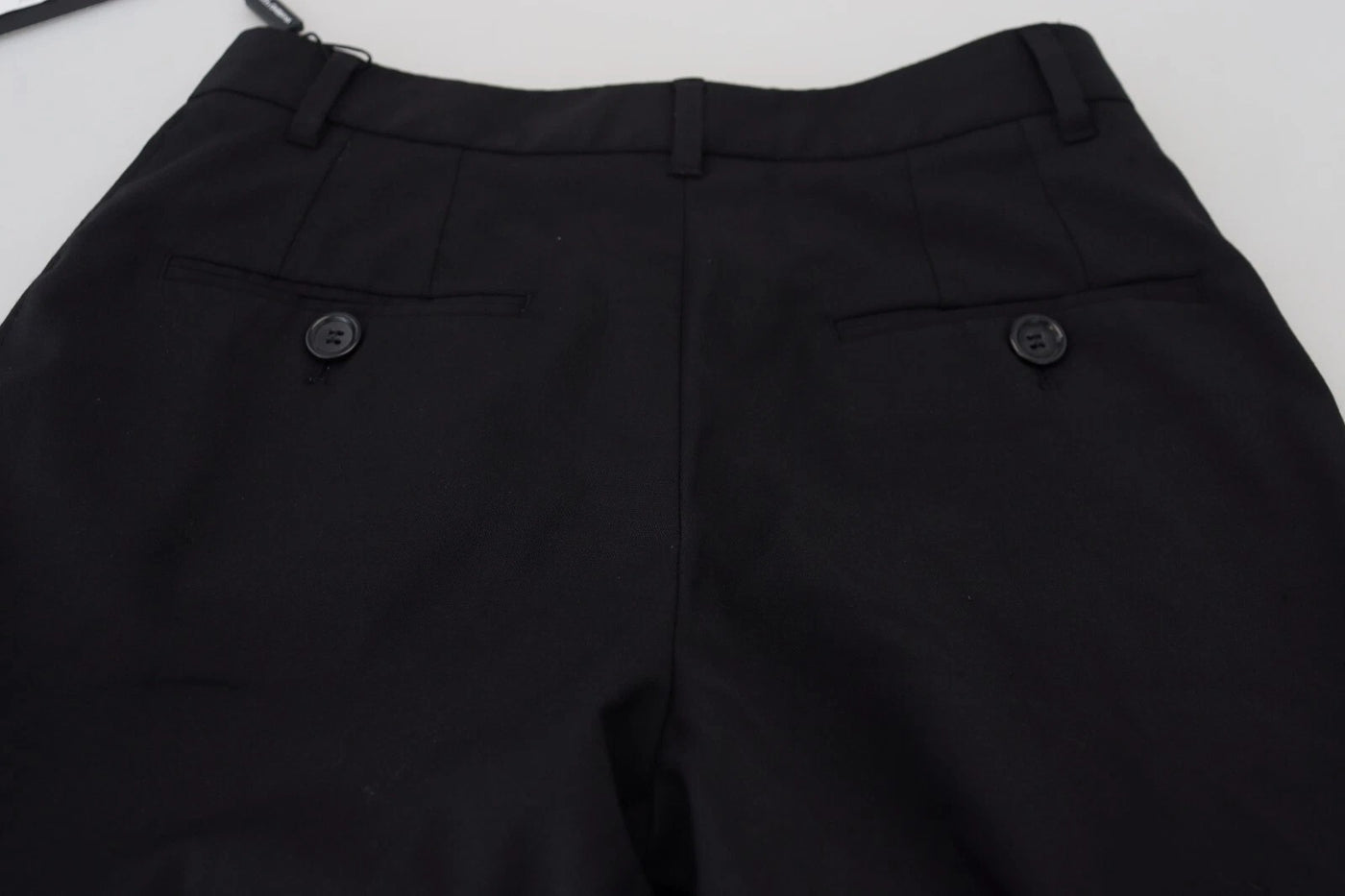 Dolce & Gabbana Black High Waist Skinny Trouser STAFF Pants