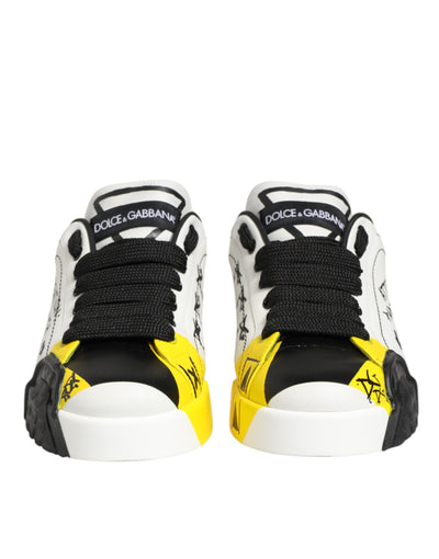 Dolce & Gabbana Multicolor Lettering Portofino Sneakers Shoes