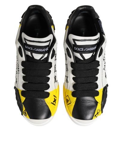 Dolce & Gabbana Multicolor Lettering Portofino Sneakers Shoes