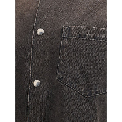7FOR Black Cotton Denim Jacket