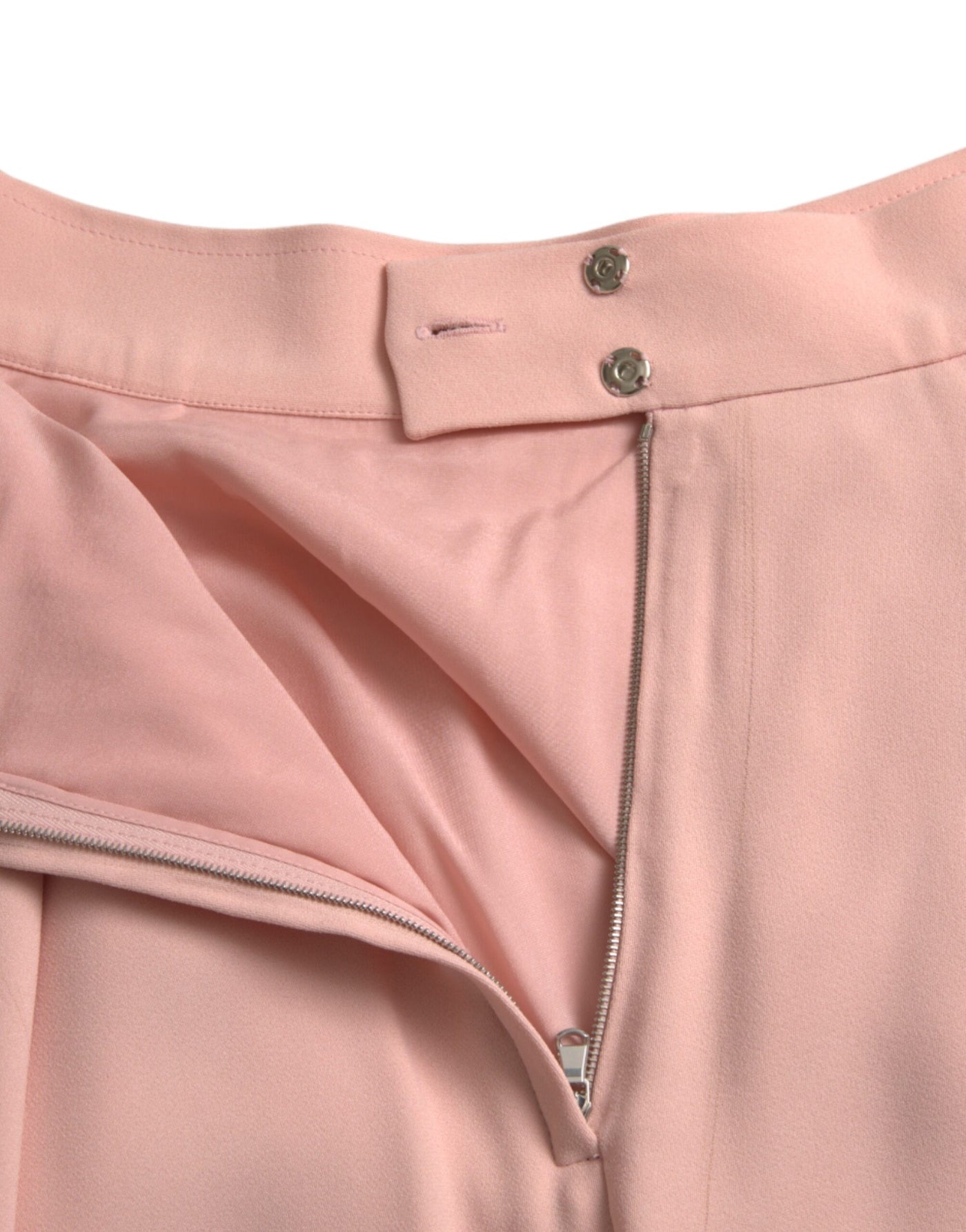 Dolce & Gabbana Light Powder Rose Viscose Pleated Skirt