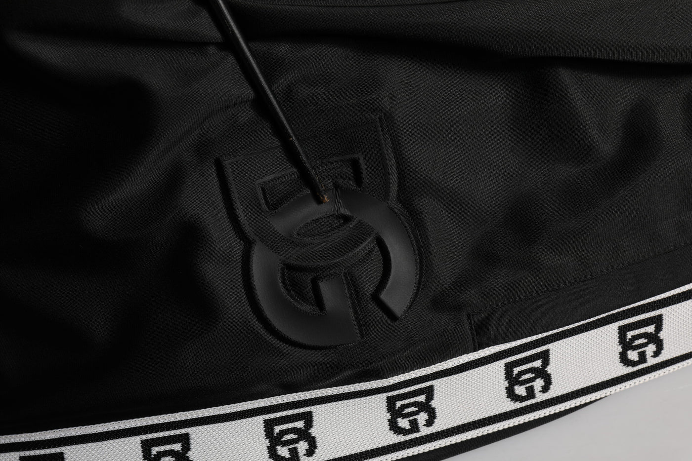 Dolce & Gabbana Black Polyester Logo Stripe Track Jogger Pants