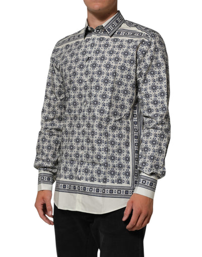 Dolce & Gabbana Multicolor Monkey Tie Print GOLD Dress Shirt