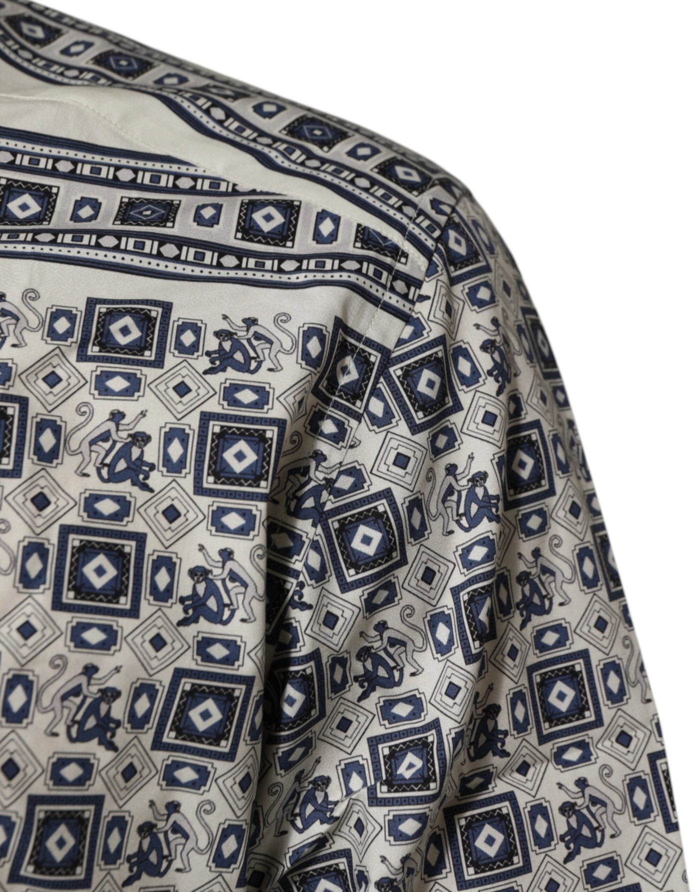 Dolce & Gabbana Multicolor Monkey Tie Print GOLD Dress Shirt