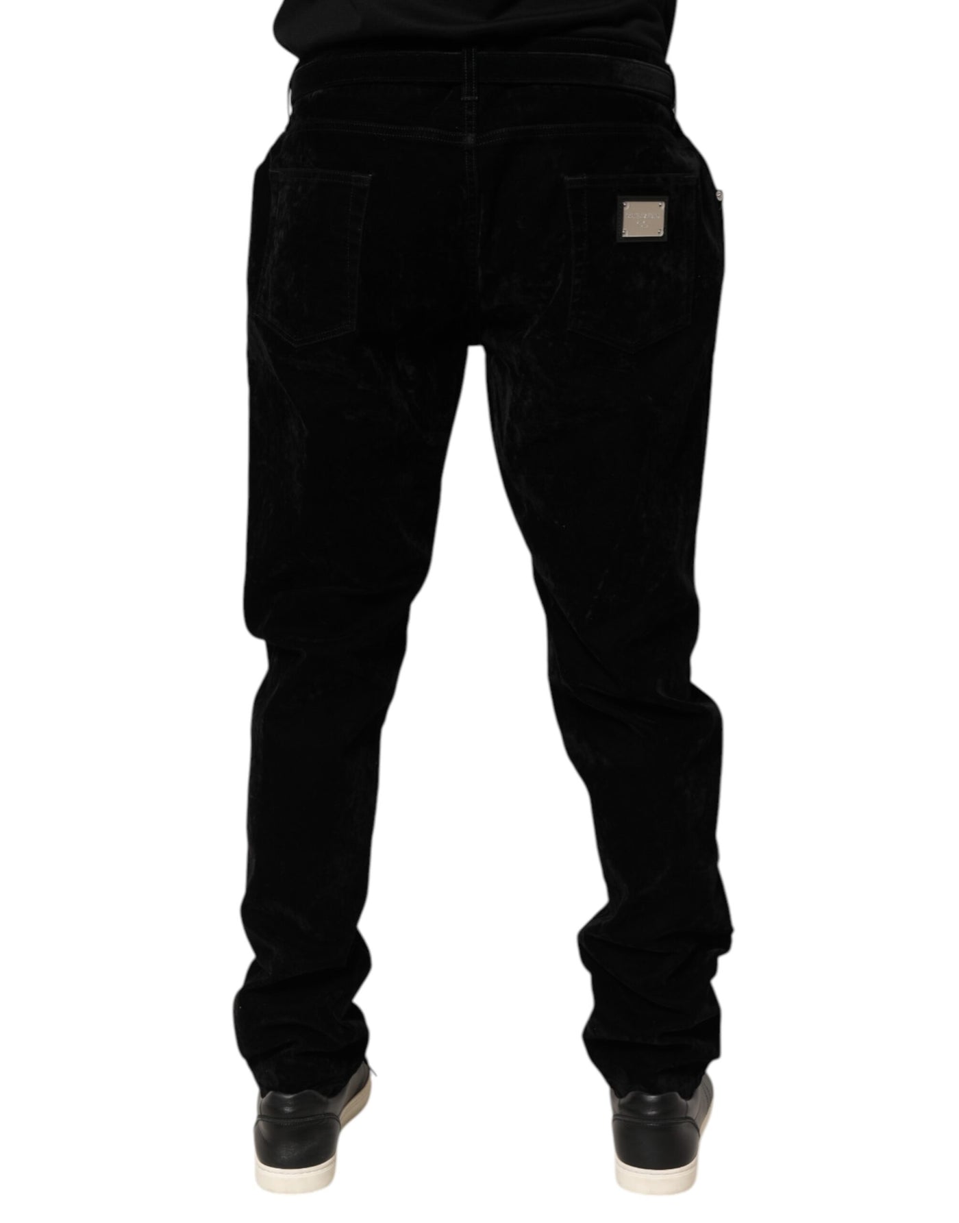 Dolce & Gabbana Black Cotton Slim Fit Denim Trouser Jeans