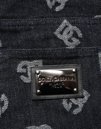Dolce & Gabbana Black DG Monogram Cotton Skinny Denim Jeans