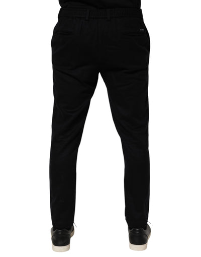 Dolce & Gabbana Black Cashmere Dress Formal Men Trouser Pants
