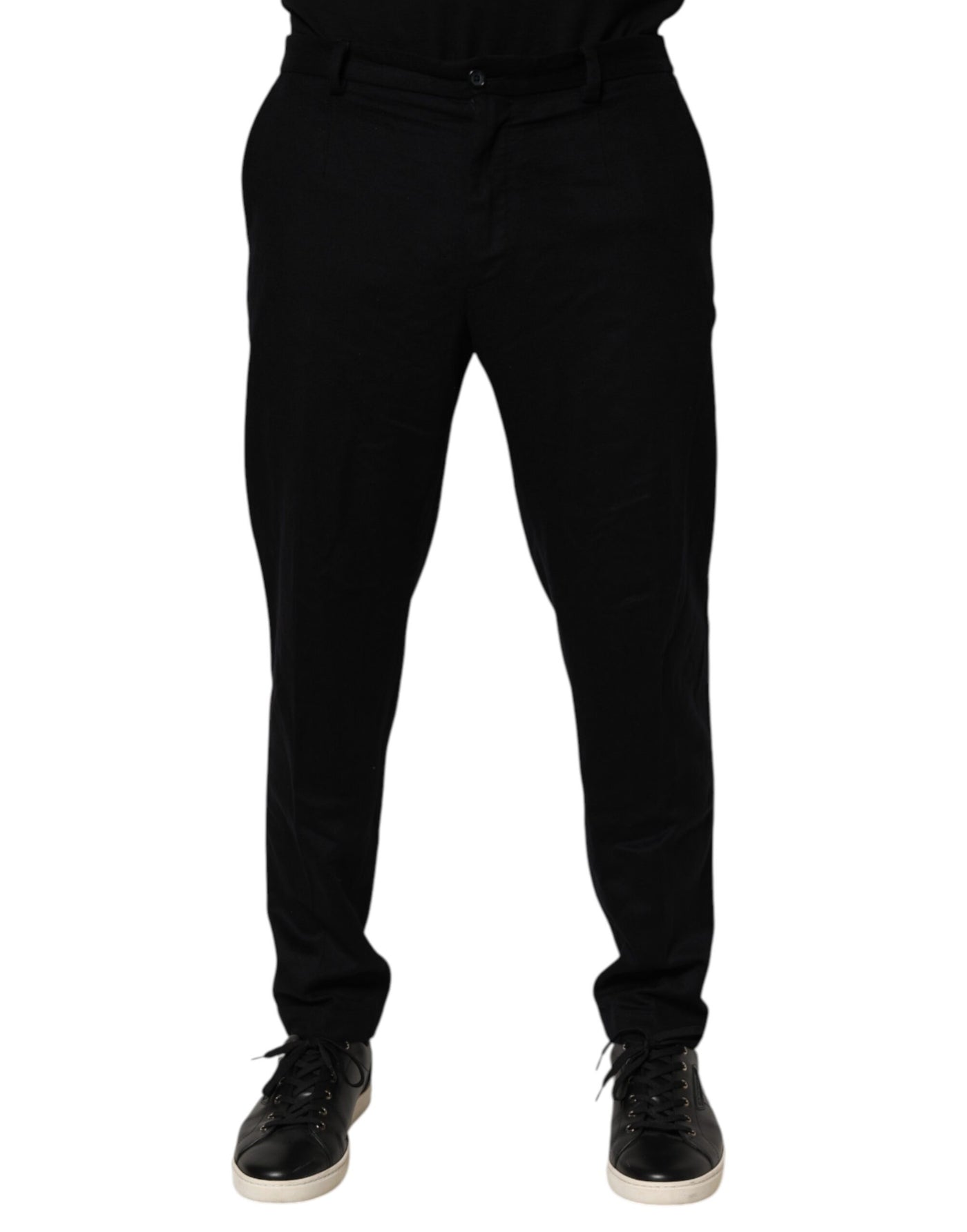 Dolce & Gabbana Black Cashmere Dress Formal Trouser Pants