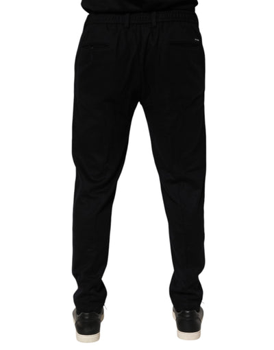 Dolce & Gabbana Black Cashmere Dress Formal Trouser Pants