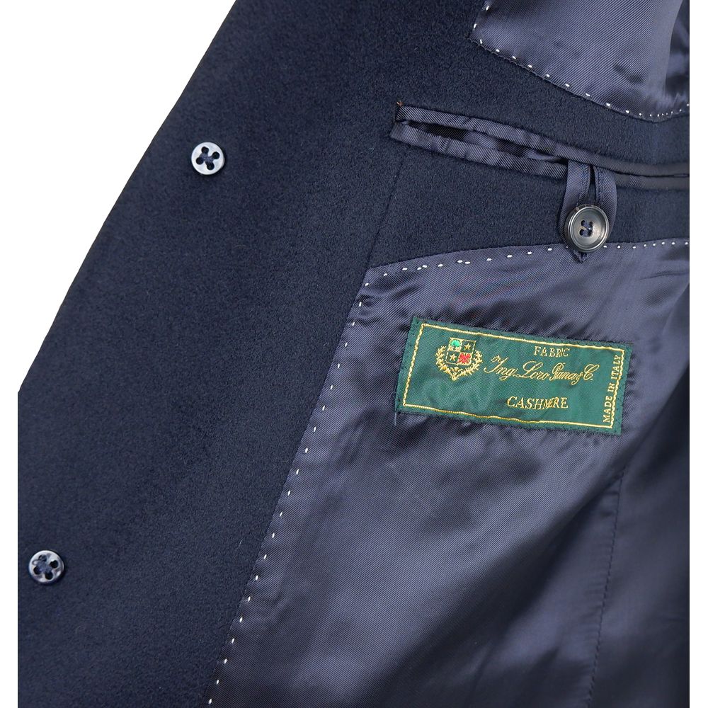 Made in Italy Blue Cashmere Men Jacket