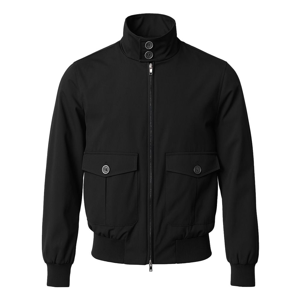 Herno Black Wool Men Jacket