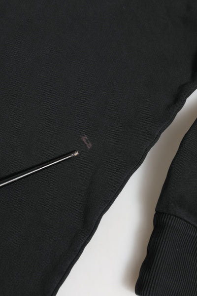 Dolce & Gabbana Black Logo FullZip Hooded Sweatshirt Sweater