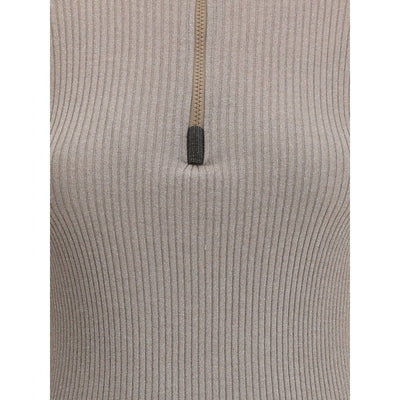 Brunello Cucinelli Brown Cashmere Sweatshirt