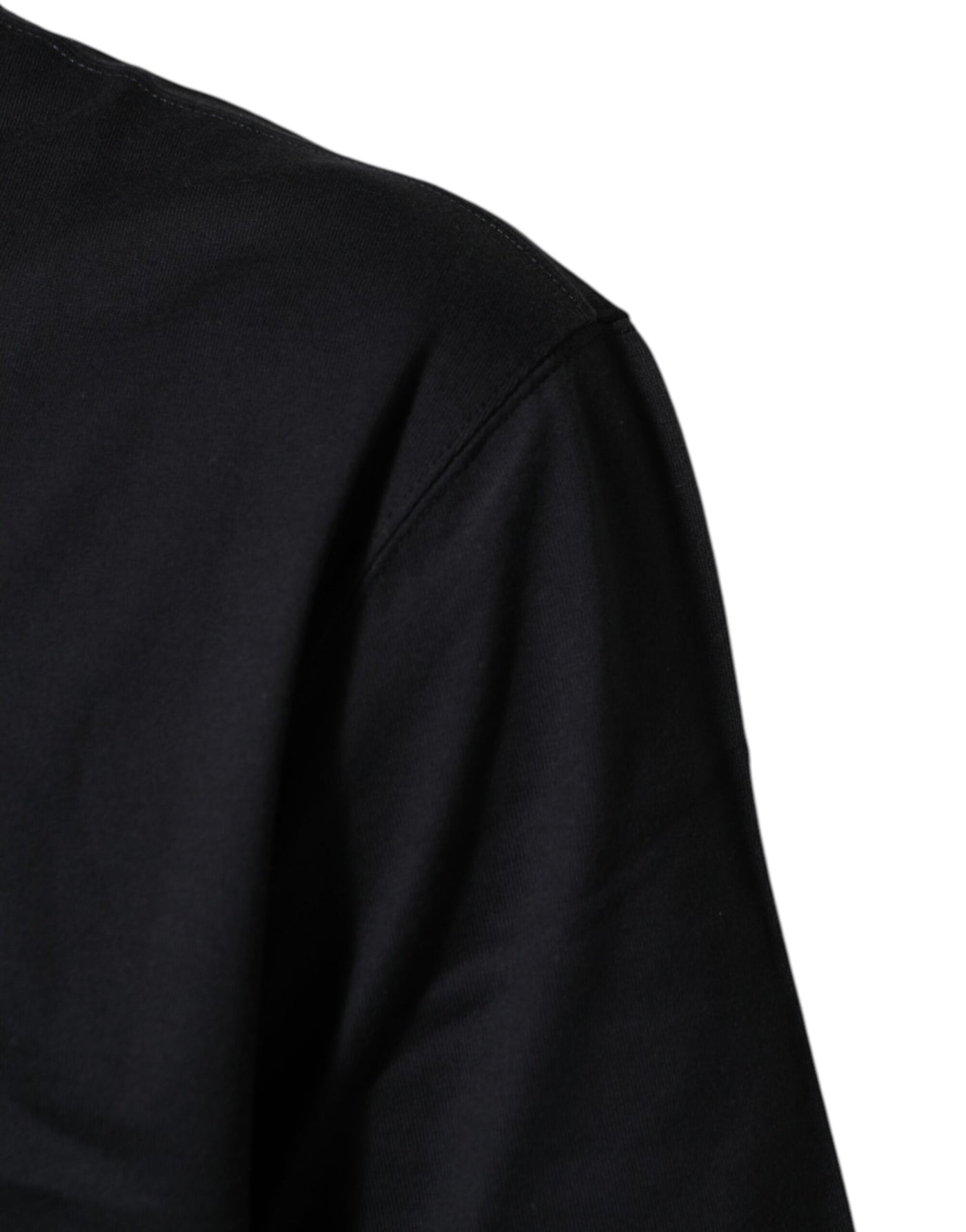 Dolce & Gabbana Black Logo Compass Cotton Crew Neck T-shirt