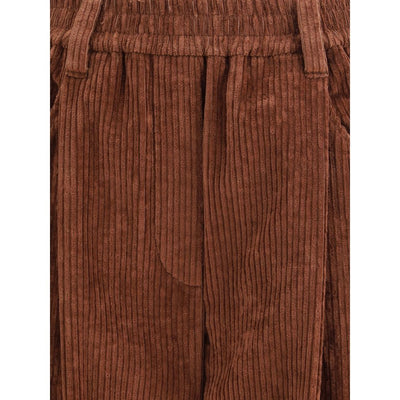 Brunello Cucinelli Brown Cotton Casual Pants