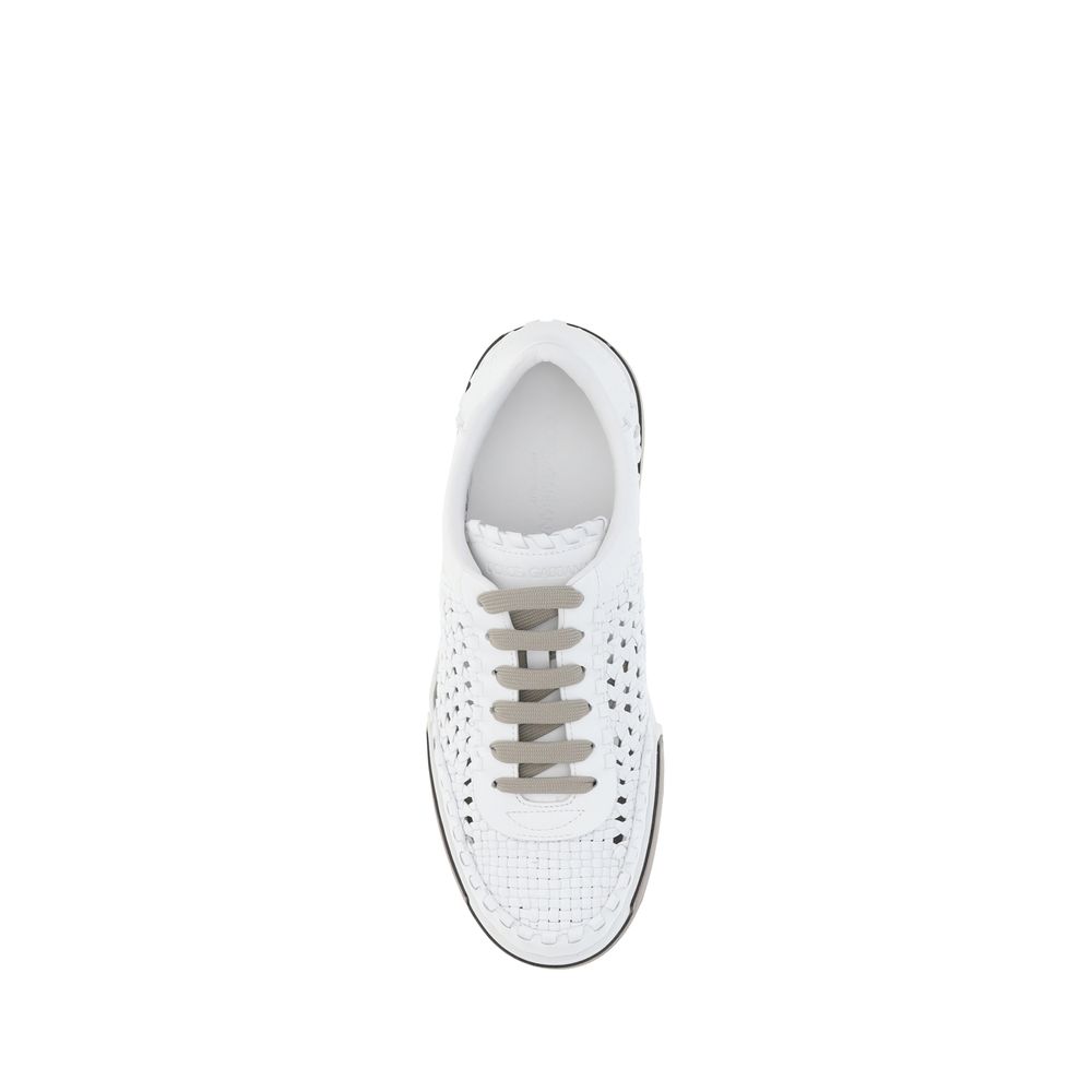 Dolce & Gabbana White Lamb Ovis Aries Aries Athletic Sneakers