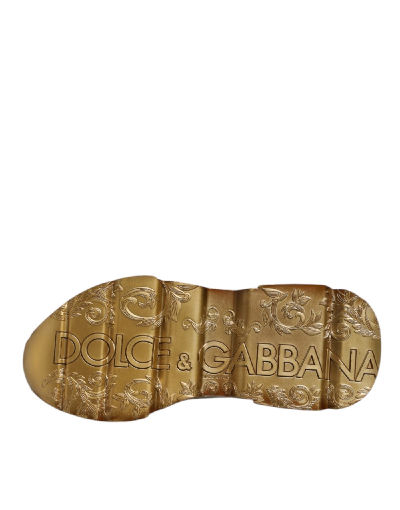 Dolce & Gabbana White Gold Daymaster Low Top Sneakers Shoes