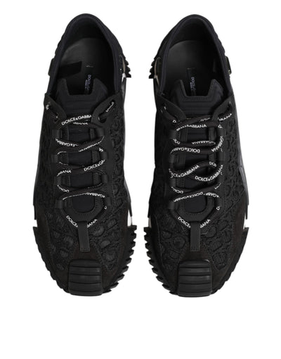 Dolce & Gabbana Black Logo Lace Low Top NS1 Sneaker Shoes
