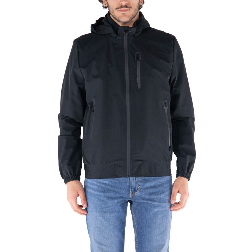 Yes Zee Black Nylon Men's Jacket