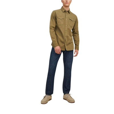 Jack Jones Green Denim Shirt