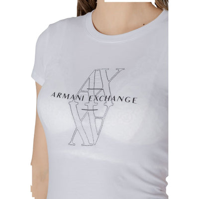 Armani Exchange White Cotton T-Shirt