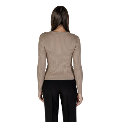 Vila Clothes Beige Recycled Polyester Sportswear