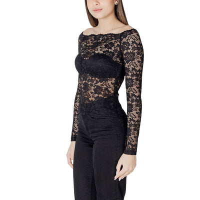 Morgan De Toi Black Polyamide Long Sleeve T-Shirt