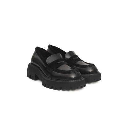 Cerruti 1881 Black Calfskin Women Loafer