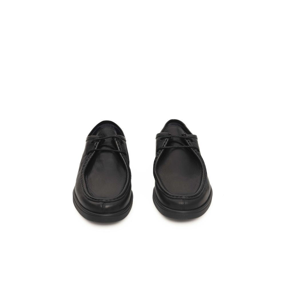 Cerruti 1881 Black Cowhide Men Derby Shoe