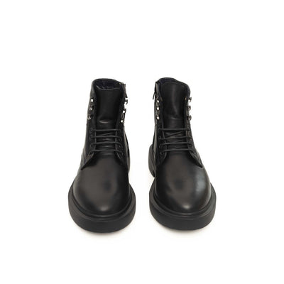 Cerruti 1881 Black Calfskin Men Boot