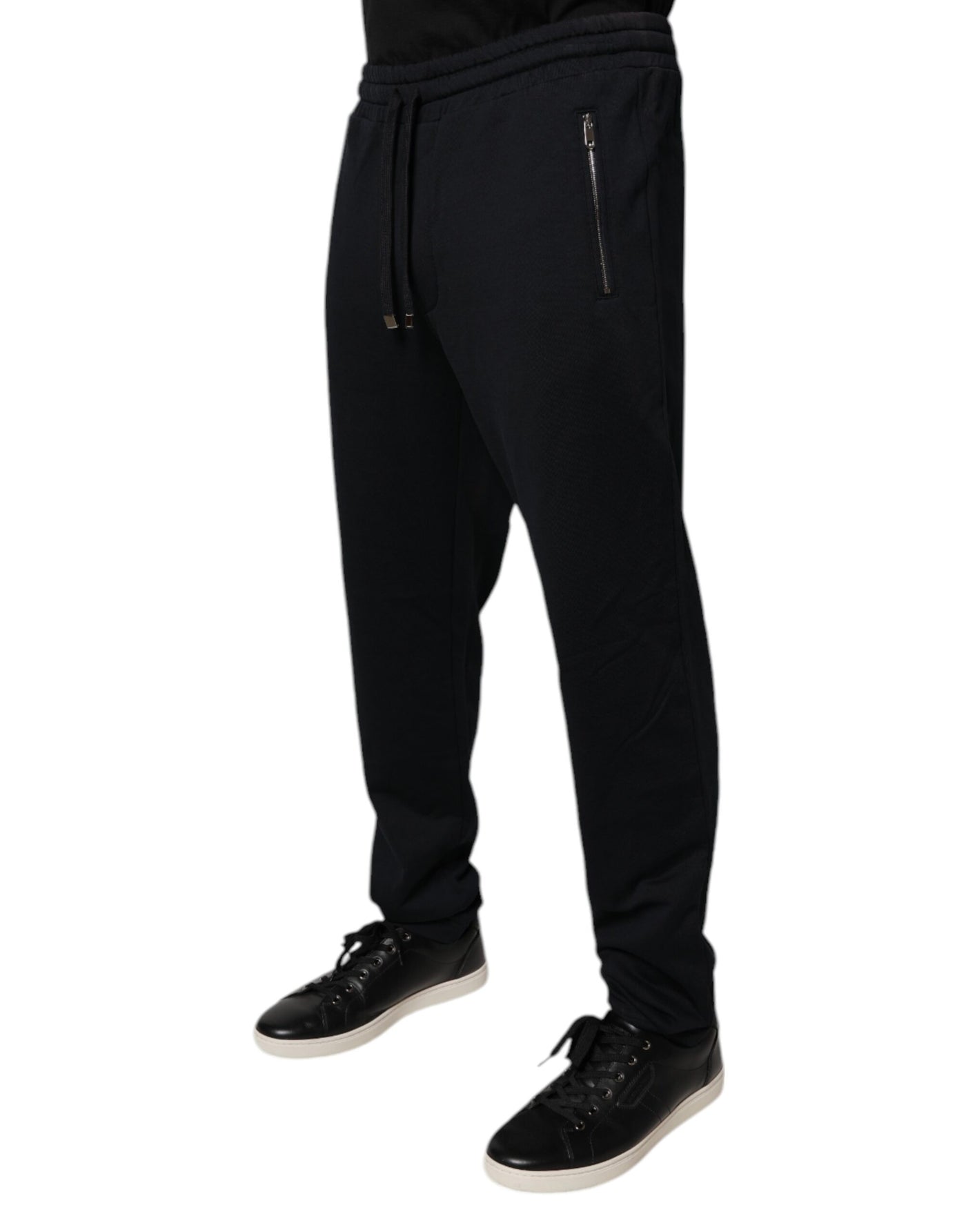 Dolce & Gabbana Blue Cotton Jogger Jogging Men Trouser Pants