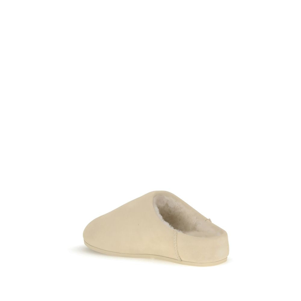 UGG Cream Leather Mules