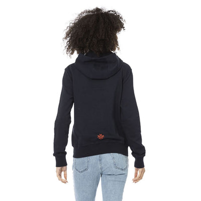 Mr&Mrs Italy Blue Cotton Women Sweatshirt Top