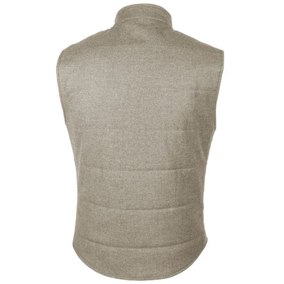 Made in Italy Beige Wool Sleveless Jacket