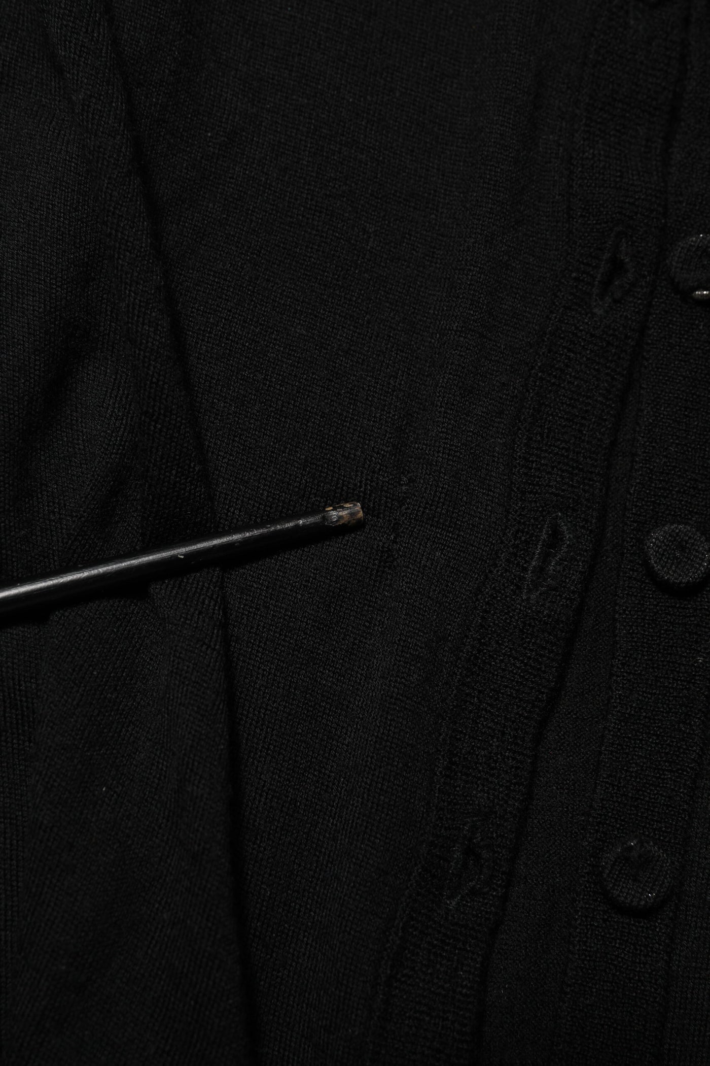 Dolce & Gabbana Black Virgin Wool Buttoned Cardigan Sweater