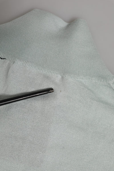 Dolce & Gabbana Gray Turtle Neck 3/4 Sleeves Pullover Top