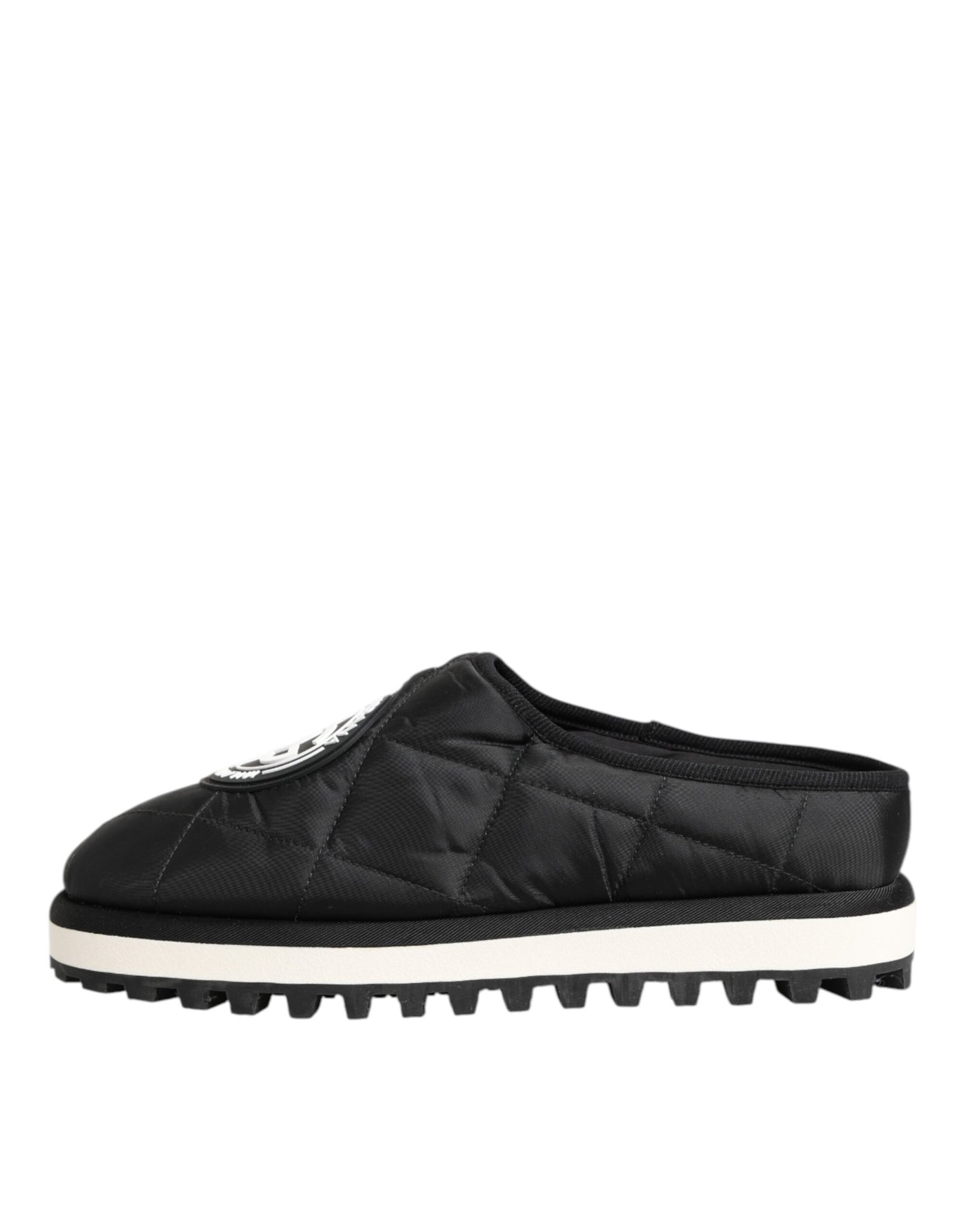 Dolce & Gabbana Black Nylon Low Top Slip On Sneaker Shoes