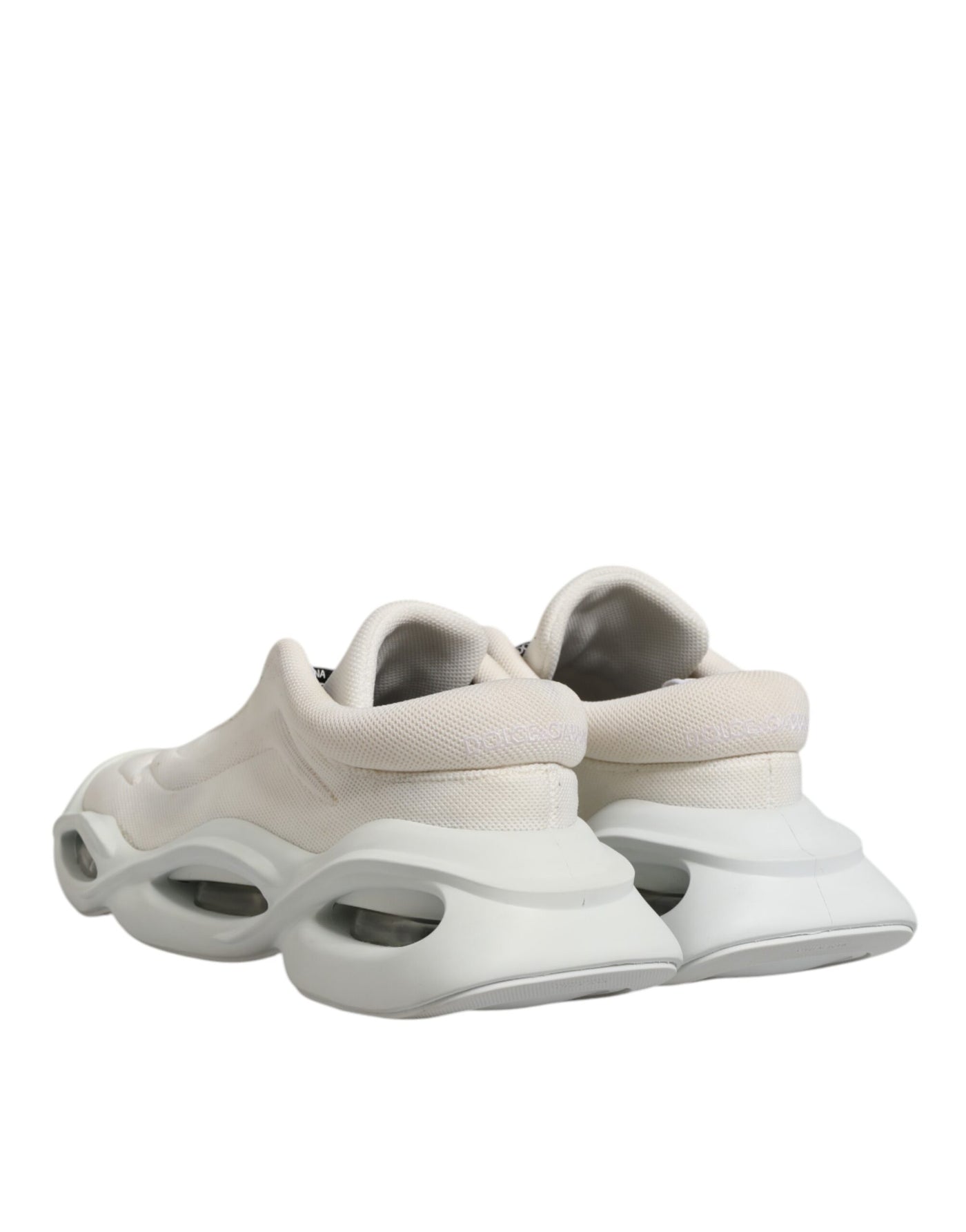 Dolce & Gabbana White Lace Up Wave Low Top Men Sneaker Shoes