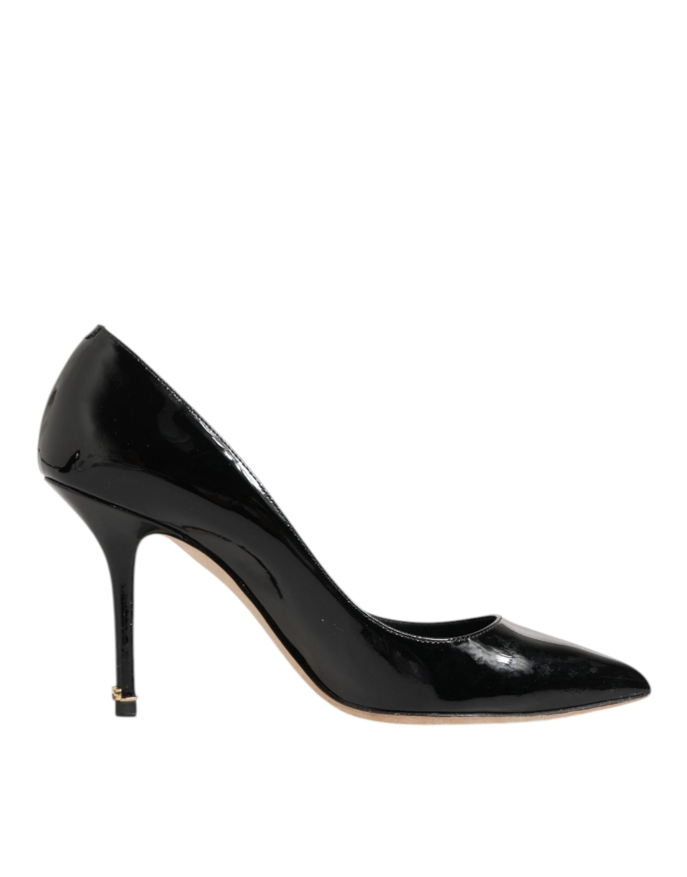 Dolce & Gabbana Black Leather Stiletto High Heels Pumps Shoes