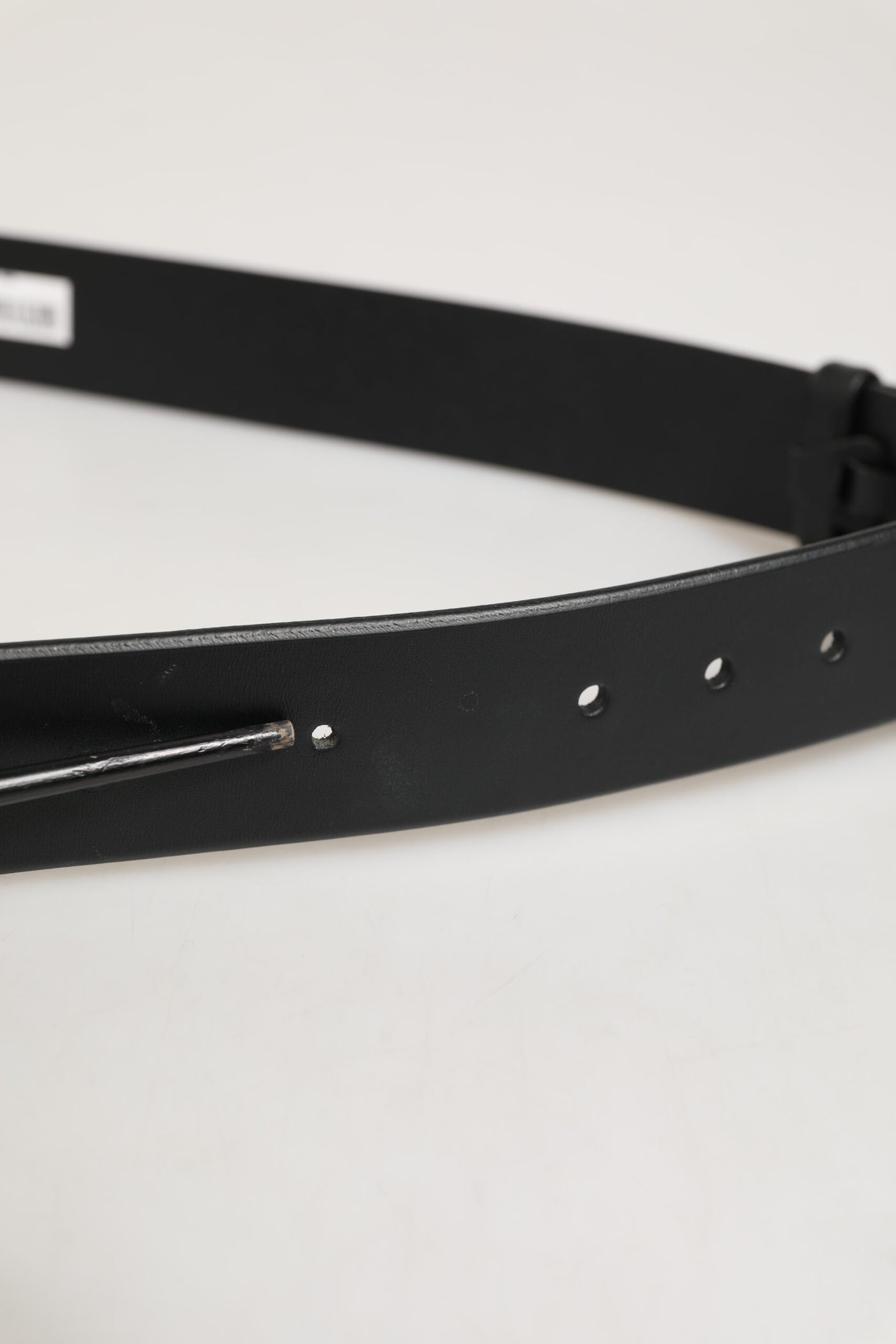 Dolce & Gabbana Black Leather Classic Metal Logo Buckle Belt